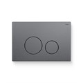 Кнопка смыва РЕХАУ NOVA ORB STEEL нержавеющая сталь, брашированный графитовый, матовый 918292