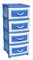 Комод ДЕЛЬФИН 4 ярус голубой В95*Ш38*Г47 509908