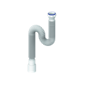 Гофра 1 1/2"*40/50 D125 (1200 мм) с гайкой, плоская прокладка UNICORN 533314