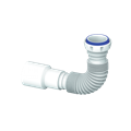 Гофра 1 1/2"*40/50 D45 (400 мм) с гайкой, плоская прокладка UNICORN 533312